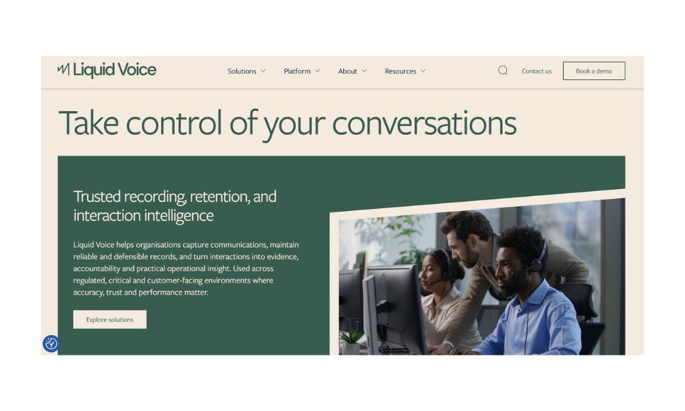 Liquid Voice website redesign - Cremarc