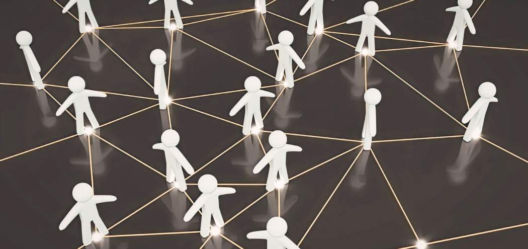 Network of connected individuals illustrating that buying intent is formed across an account, not just one person