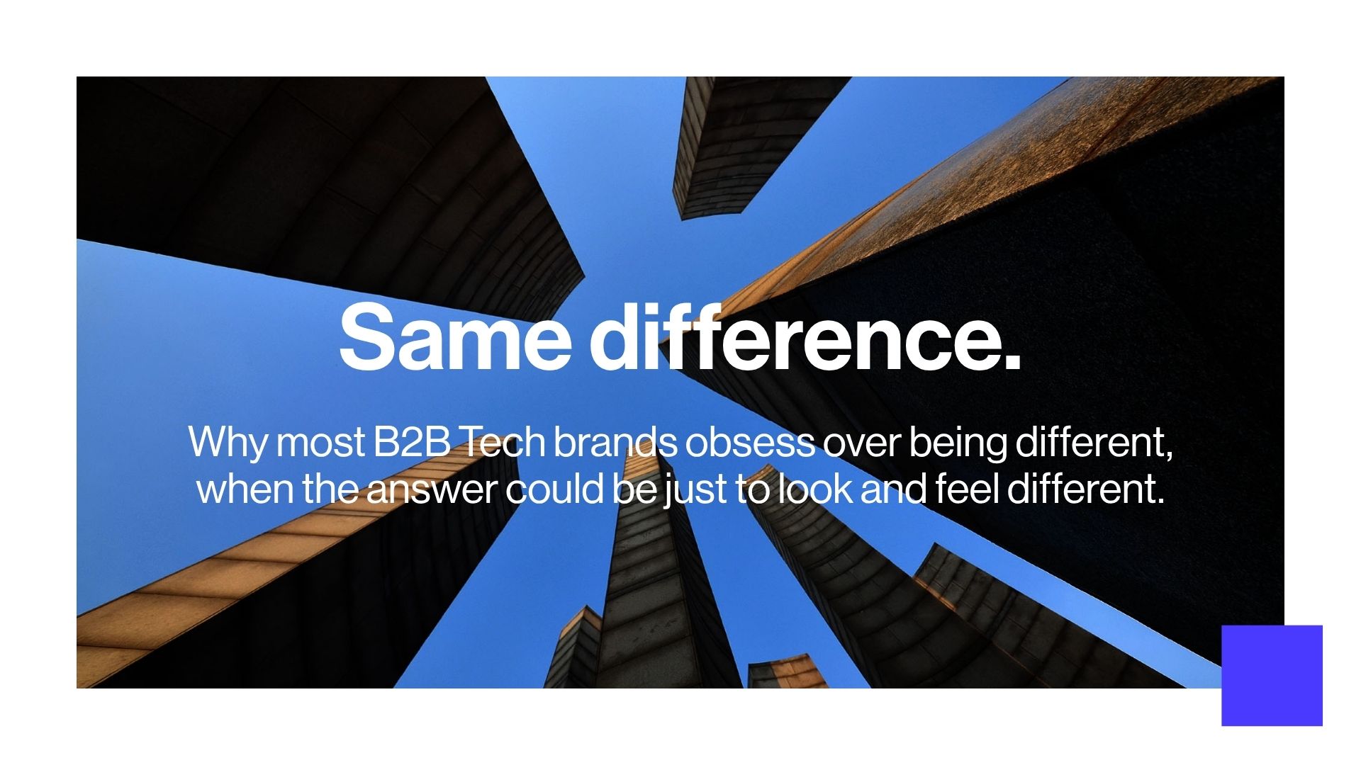 Cremarc _ Same difference - distinctiveness versus differentiation in B2B Tech marketing