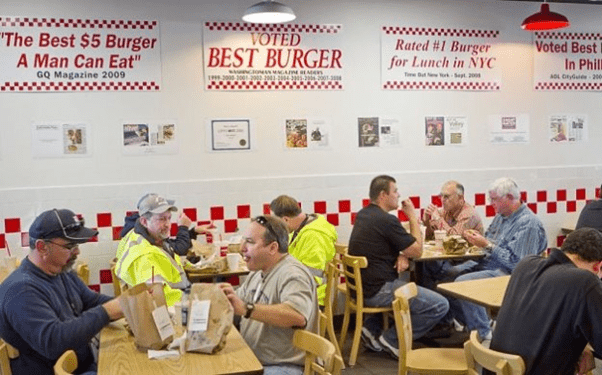 Five guys marketing in house
