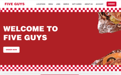 Five guys website