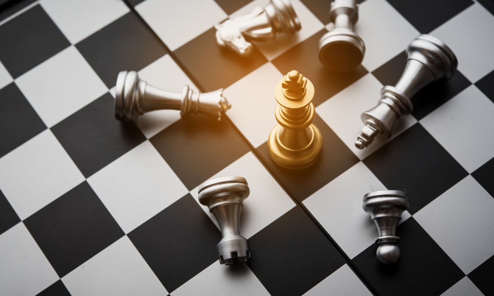 B2B marketing strategy illustrated through chess, highlighting outsmarting rather than outspending competitors