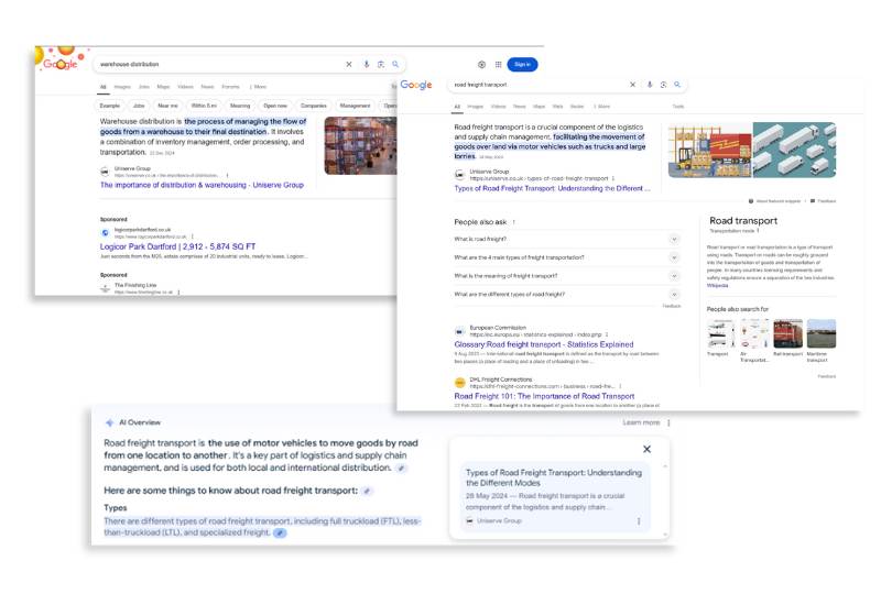 Uniserve SERP SEO ranking improvements with Cremarc SEO agency