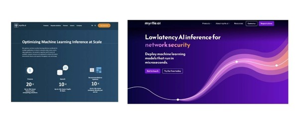 myrtle.ai website transformation - homepage