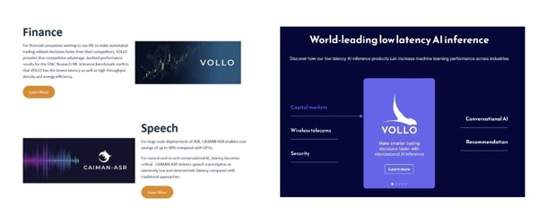 myrtle.ai website transformation - product page